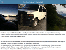 Tablet Screenshot of northernexposureshuttle.com